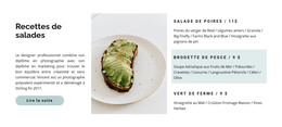 Carte De Salades Légères - Modèle HTML5 Réactif
