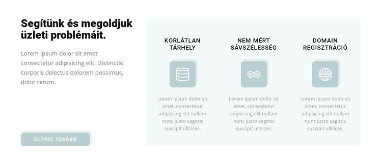 Üzleti problémák megoldása HTML Sablon