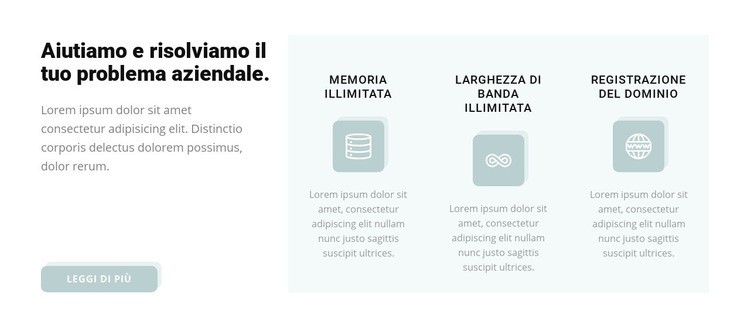 Risolvere problemi aziendali Mockup del sito web