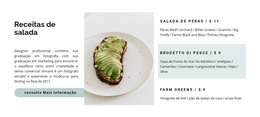 Menu De Saladas Light - Modelo De Página HTML