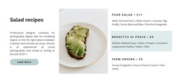 Light Salads Menu - Easy-To-Use WordPress Theme