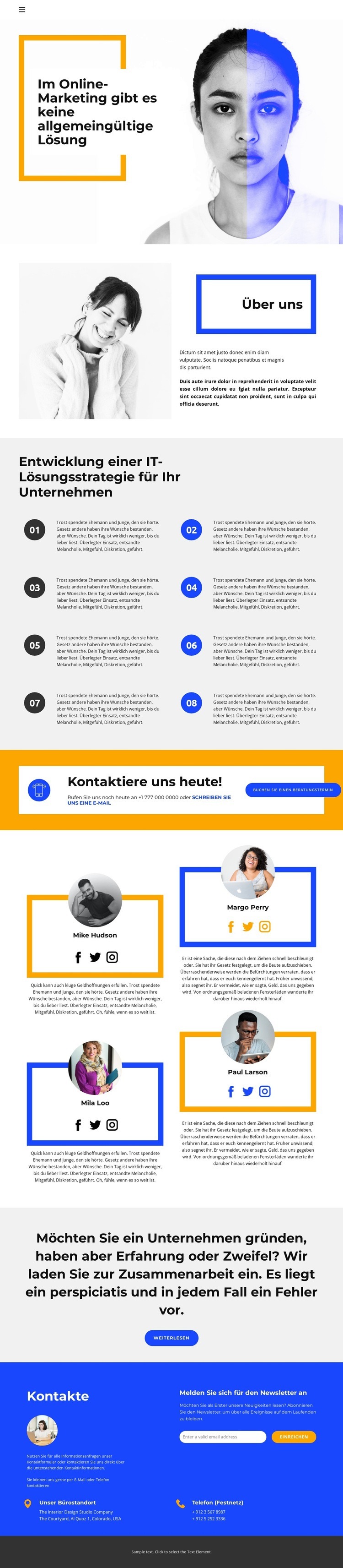 Wachstum des Unternehmensaufbaus Website-Modell