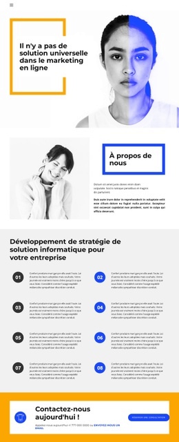 Croissance De La Configuration De L'Entreprise – Inspiration De Modèle D'Une Page