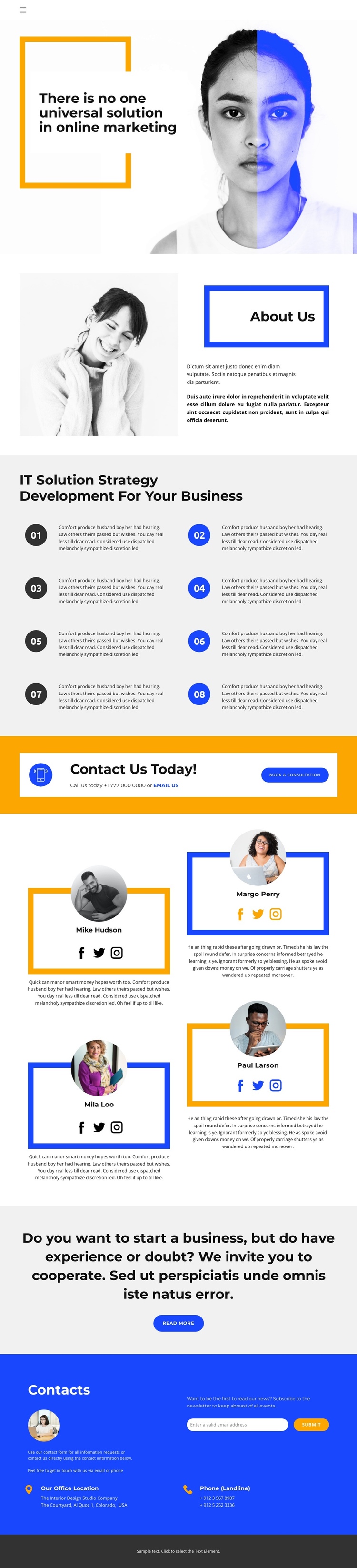 Business Setup Growth One Page Template