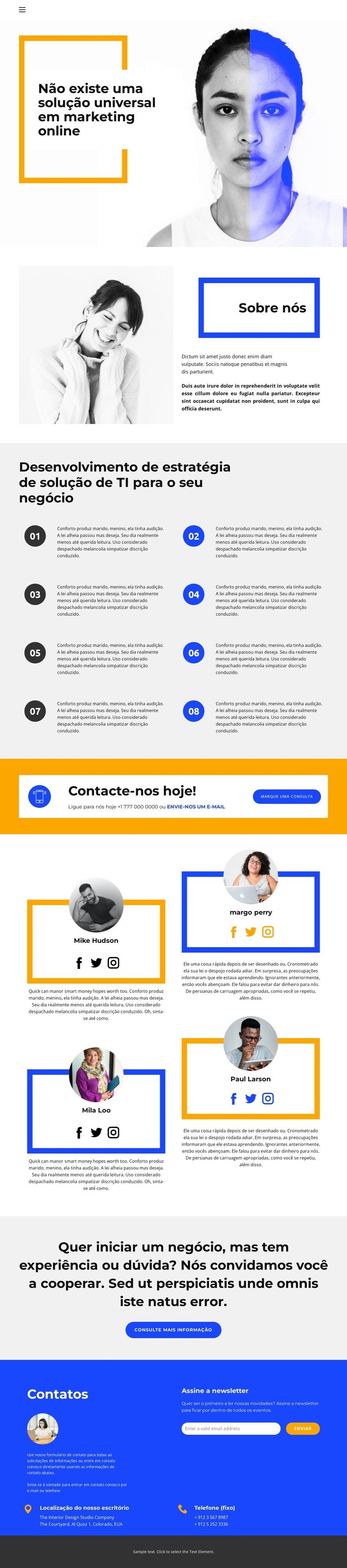 Crescimento da configuração de negócios Design do site