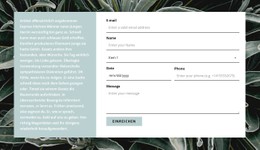 Kostenloses CSS-Layout Für Kontaktformular Und Text