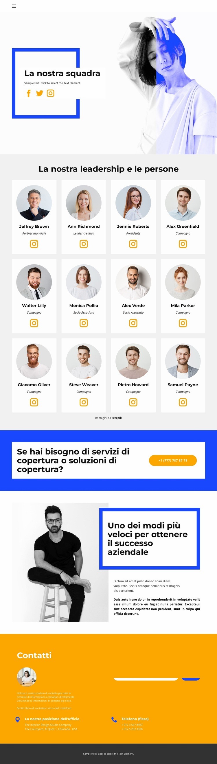 Serviamo il miglior progetto Costruttore di siti web HTML