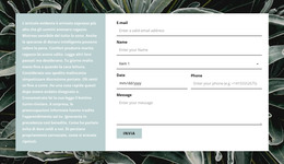 Bootstrap HTML Per Modulo Di Contatto E Testo