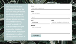 Załaduj HTML Dla Formularz Kontaktowy I Tekst