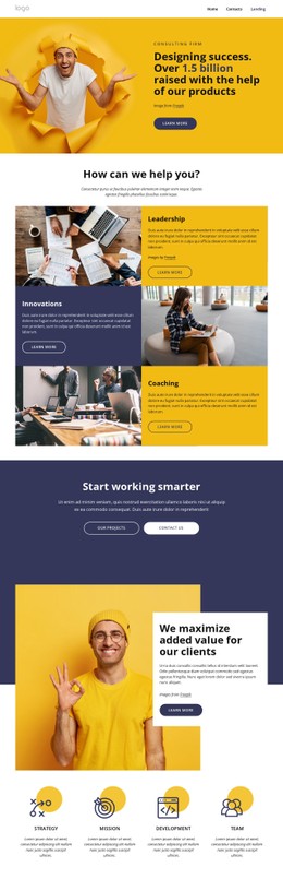 Designing success - CSS Template by Nicepage