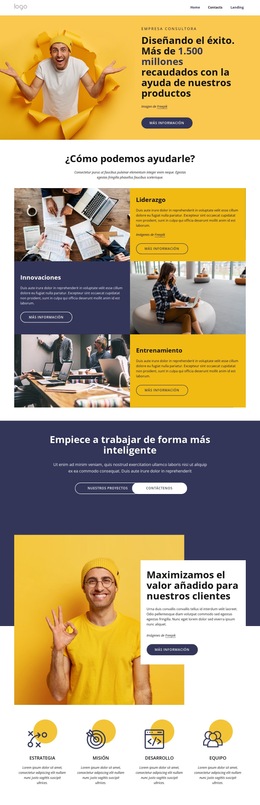 Diseñando el éxito - Plantilla de sitio web por Nicepage