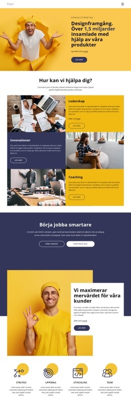 Designframgång - Webbplatsdesign