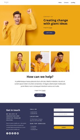 Creating Change Giant Ideas Clean And Minimal Template