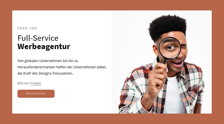 Full-Service-Werbeagentur Website-Vorlage