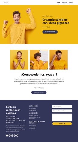 Creando ideas gigantes de cambio - Maqueta de sitio web por Nicepage