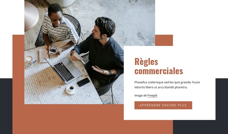 Règles commerciales Modèle CSS