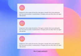 Lista A Színátmenet Hátterében – Webhelytervező Sablon