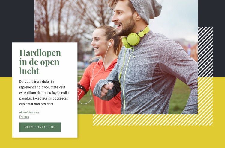 Hardlopen in de open lucht Bestemmingspagina