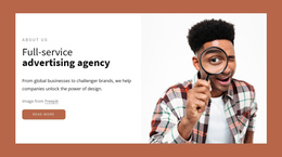 Full-Service Advertising Agency One Page Template