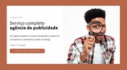 Melhor Design De Página De Destino Para Agência De Publicidade De Serviço Completo