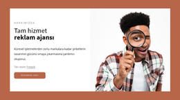 Tam Hizmet Reklam Ajansı Için HTML Web Sitesi