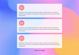 List On Gradient Background - Website Design Template