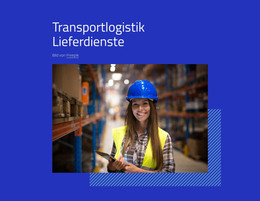 Transportlogistikdienstleistungen - Einseitenvorlage