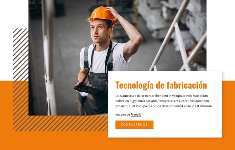 Tecnología de fabricación Plantillas de creación de sitios web