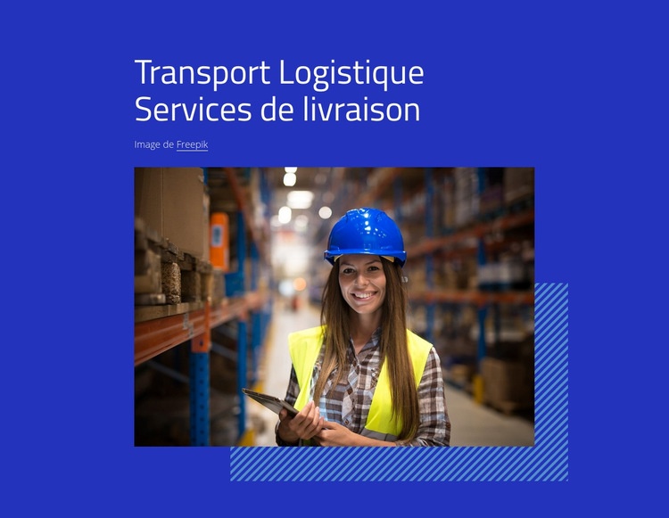 Services de logistique de transport Page de destination