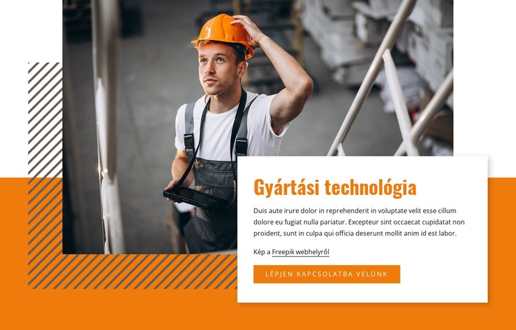 Gyártási technológia HTML Sablon