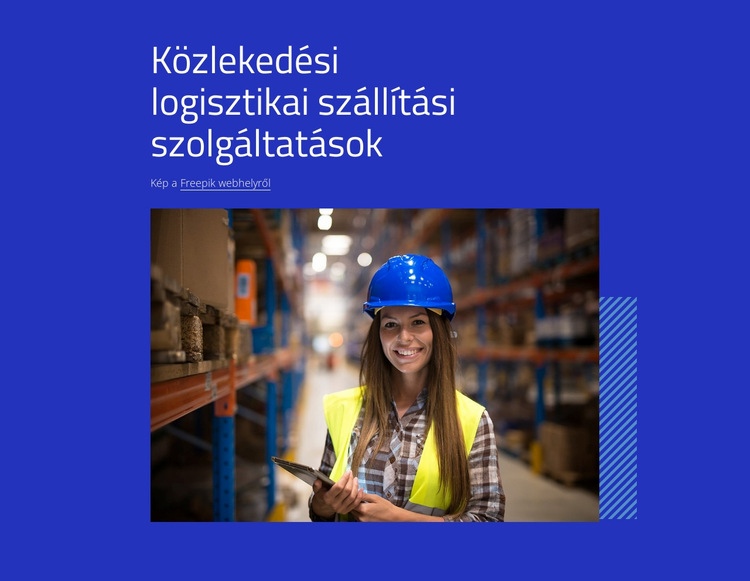 Közlekedési logisztikai szolgáltatások HTML Sablon