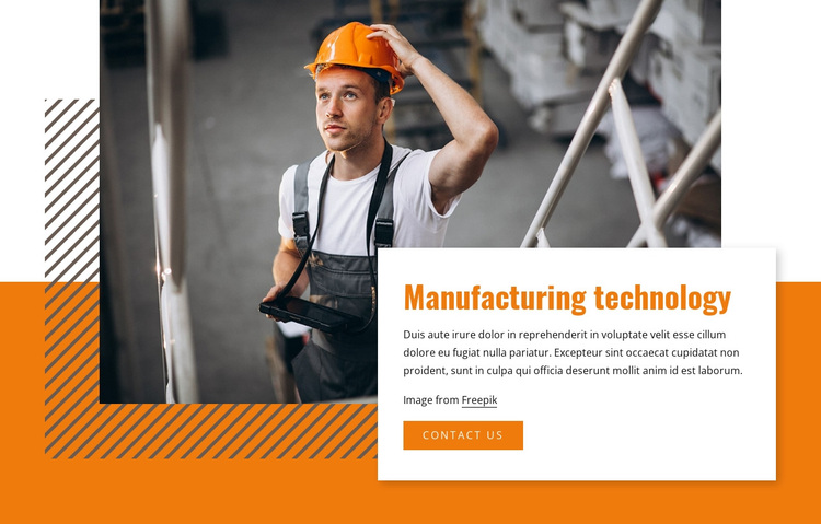 Manufacturing technology Joomla Page Builder