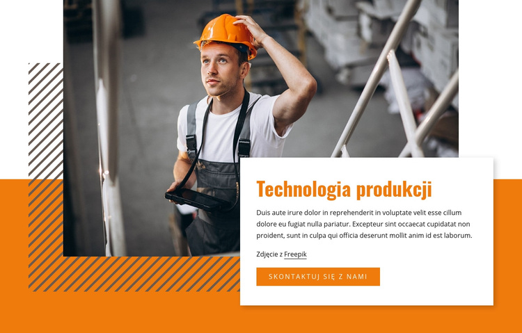 Technologia produkcji Motyw WordPress