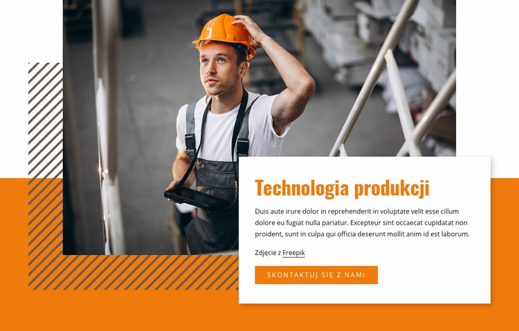 Technologia produkcji Szablon Joomla