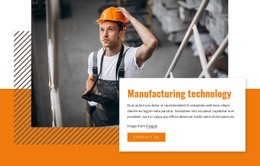 Manufacturing Technology - Responsive Web Page