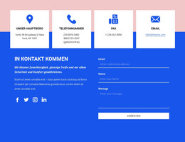 Nehmen Sie Kontakt Mit Symbolen Auf - E-Commerce-Website