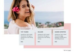 Ideen Für Den Sommerurlaub - HTML5-Vorlage Für Eine Seite