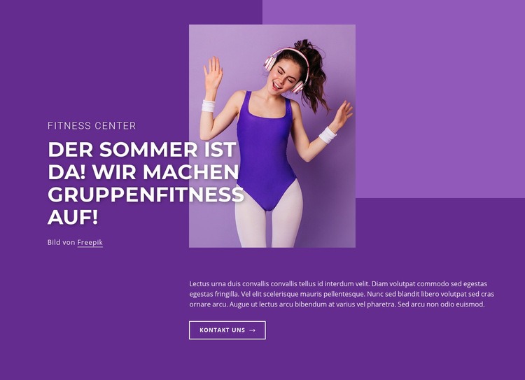 Radfahren, Tanzen, Pilates Website design