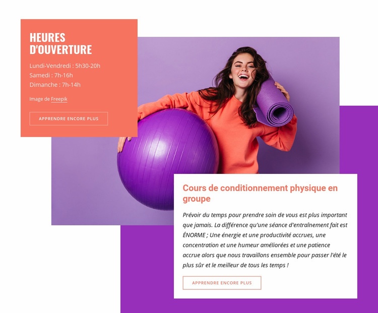 Centre aquatique et fitness Modèles de constructeur de sites Web