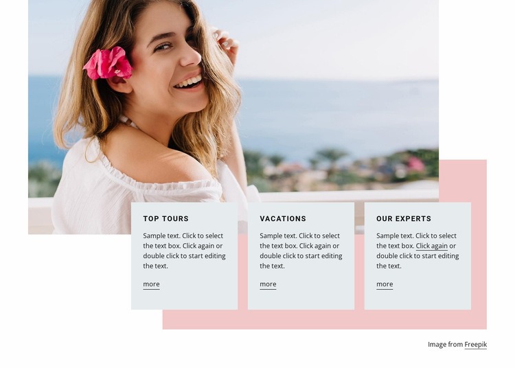 Summer holiday ideas Homepage Design