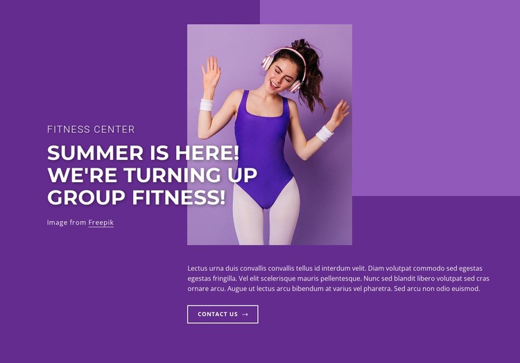 Cycling, dance, pilates Homepage Design