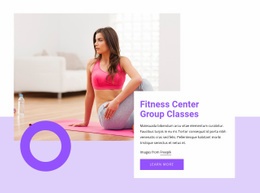 Fitness Center Group Classes - HTML Page Template