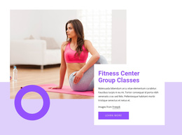 Fitness Center Group Classes - Joomla Ecommerce Template