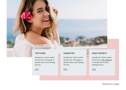 Ideeën Voor Zomervakantie Sjabloon HTML CSS Responsief