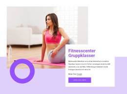 Fitnesscenter Gruppklasser - Gratis Webbplatsmall