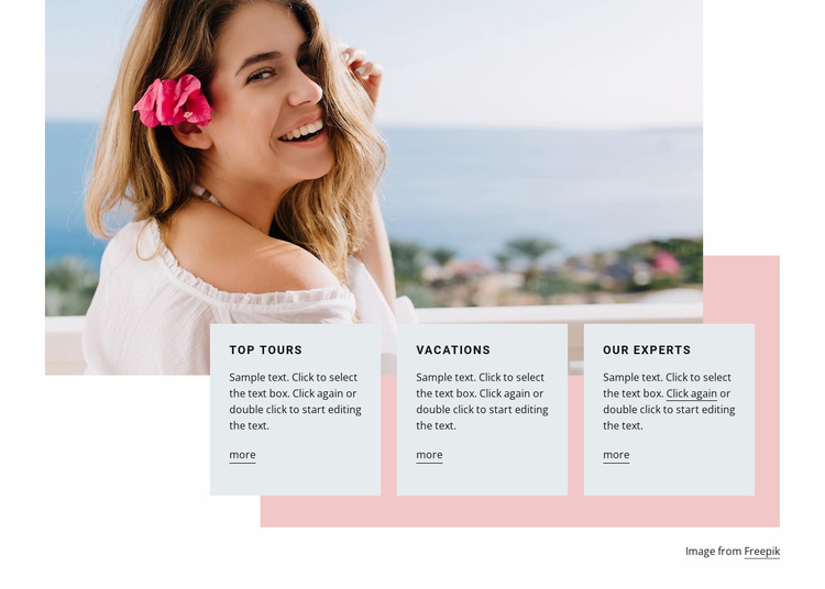 Summer holiday ideas eCommerce Template