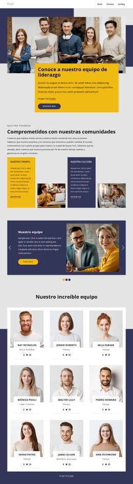 Diseño De Sitio Web Premium Para Conoce A Nuestro Equipo De Liderazgo