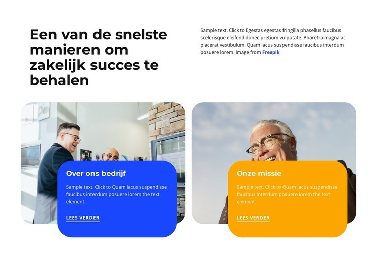 Verbeter uw bedrijf Website mockup