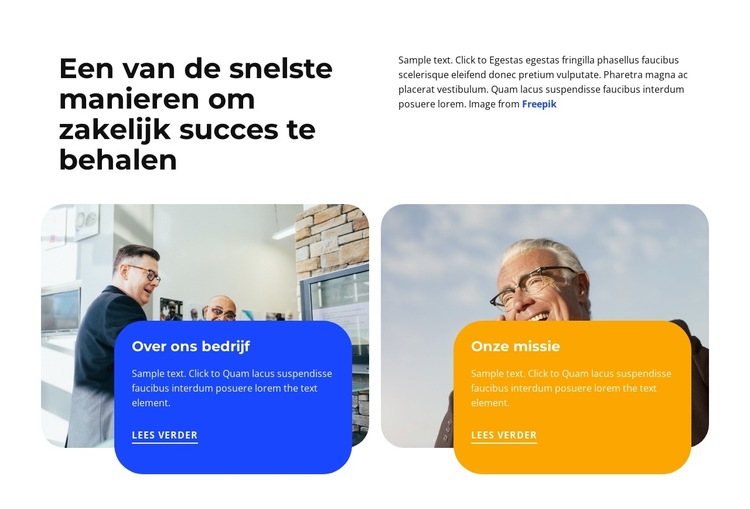 Verbeter uw bedrijf Website sjabloon