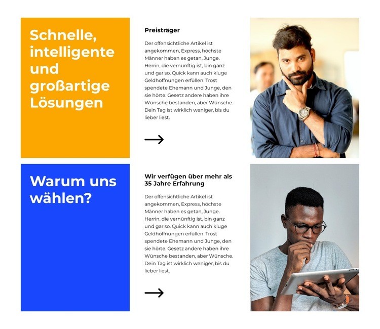 Unser Fachwissen und unsere Beratung HTML5-Vorlage